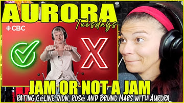 AURORA - Rating Céline Dion, Rosé and Bruno Mars | Jam or Not a Jam | Reaction