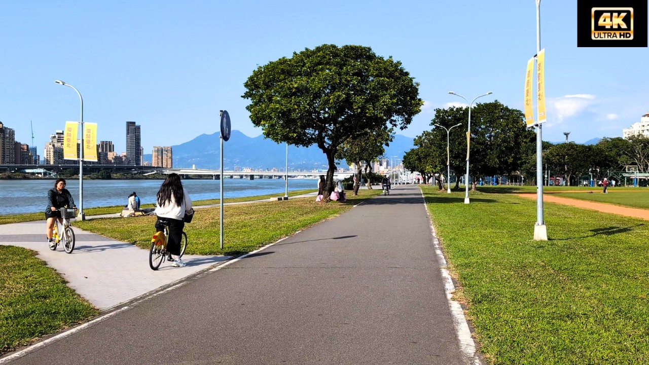 4K POV Bike Ride | Riverside Park | Taipei – Smooth & Relaxing