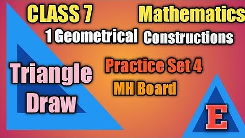 Class 7th standard | Maths Part 1 | Chapter 1 | Geometrical Construction | Practice Set 4 | Video 29