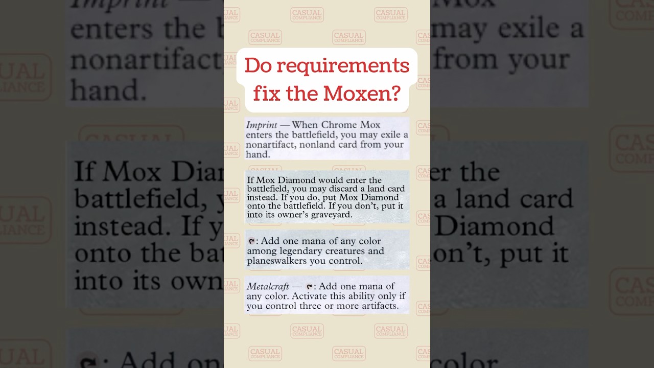 What would make the Moxen more fair in Commander? #MTG #EDH #Commander