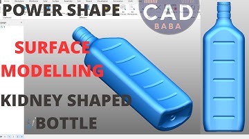 P004- How to create KIDNEY Shaped plastic bottle in CAD solid modeling || KSW