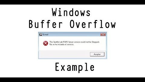 Windows Buffer Overflow Example