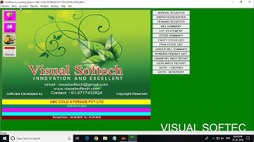 cold storage software(Entry Section) --VISUAL SOFTECH
