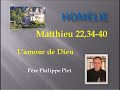 homélie PPlet mt 22 34 40 l amour de Dieu