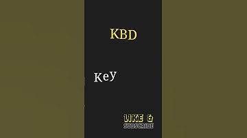 Did you know the acronyms of KBD #kbd #keyboard #components #abbrevations #usefuldesk #gkquiz