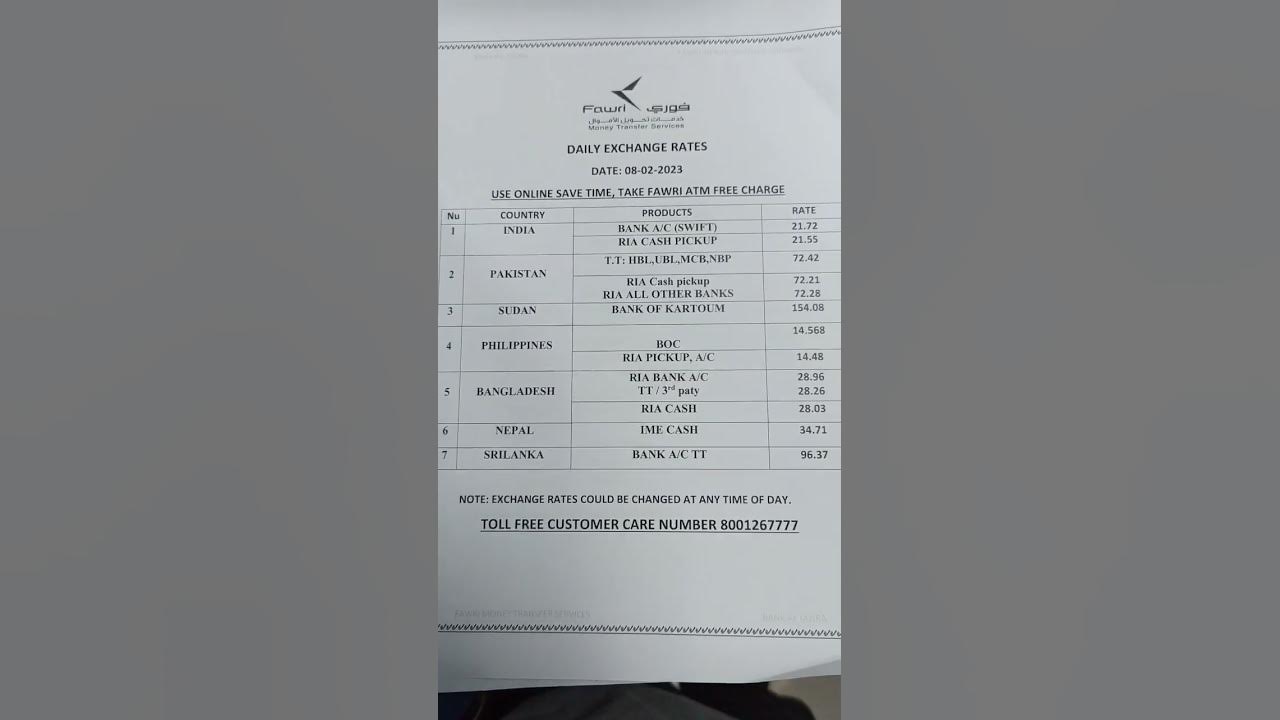 FAWRI EXCHANGE RATE TODAY FEBEUARY 9 2023 THURSDAY YouTube today-saudi-riyal-currency-exchange-rates-27-10-2018-tahweel-al