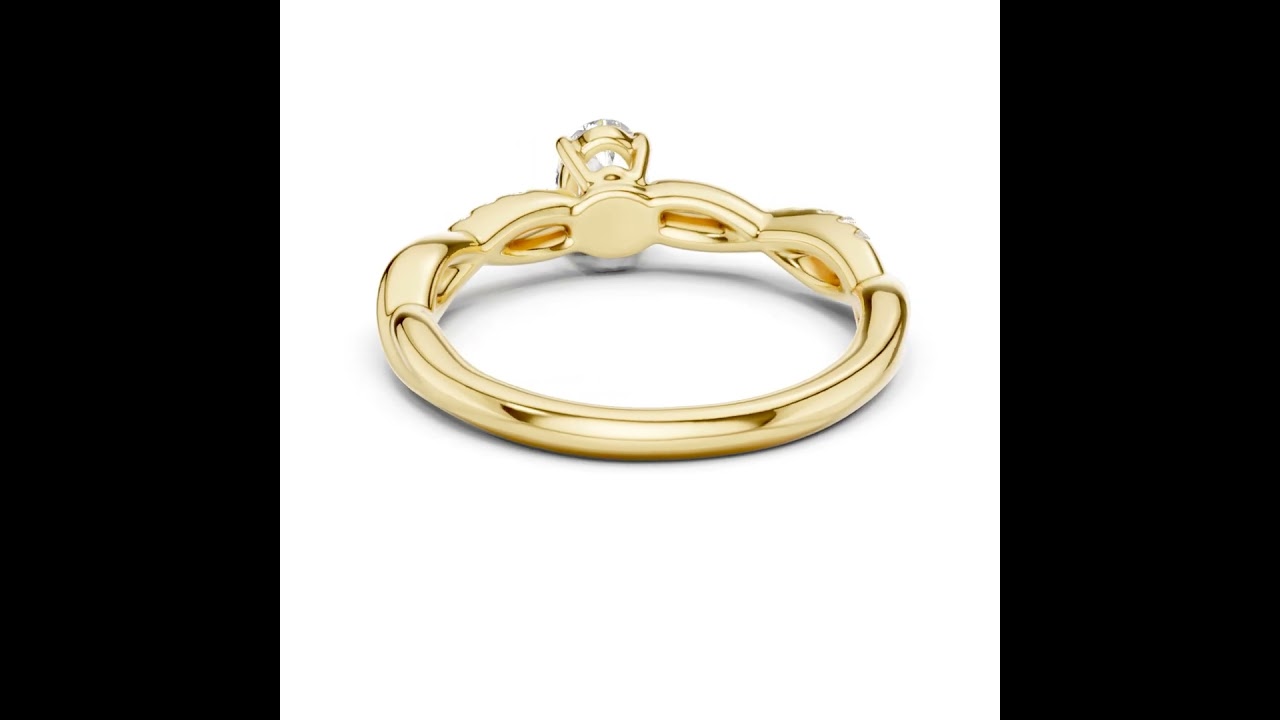 Twisted Vine Oval Cut Diamond Anniversary Ring