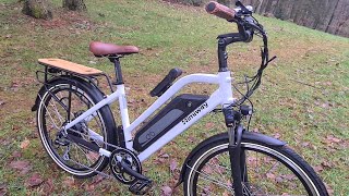 New Himiway City Trekking E-Bike 120+ km Range 655Wh Akku 250 Watt Power 7 Gear! Ultra HD Video