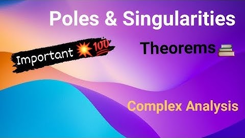 Poles and Singularities in Complex Analysis