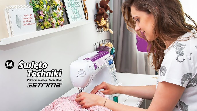 Automatic multifunctional sewing machine, 13 stitches - TEXI JOY 13 PINK -  Strima