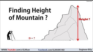 how to find  height of mountain by angular instrument?