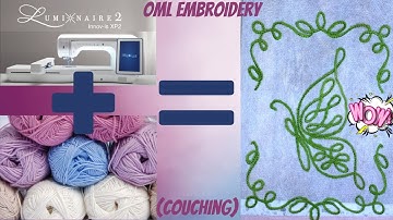 Brother Luminaire XP2:   how to set up and stitch Embroidery Couching