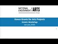 NEA Dance Grants for Arts Projects Guidelines Webinar