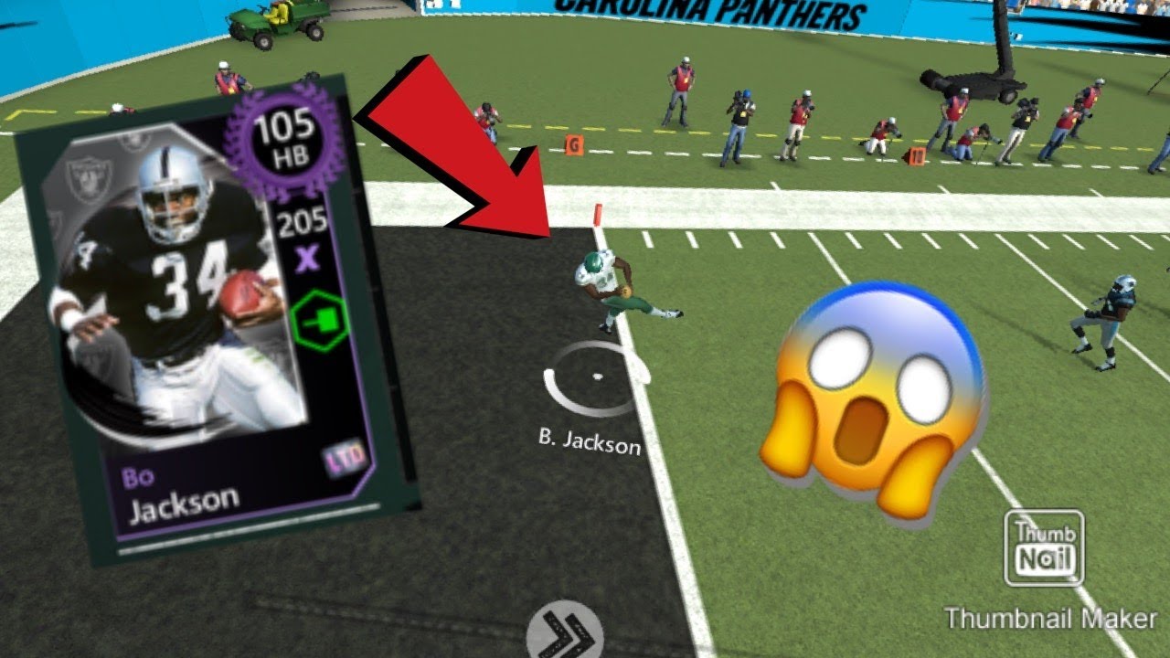 105 BO JACKSON IS A GLITCH!! MADDEN MOBILE 20 GAMEPLAY!