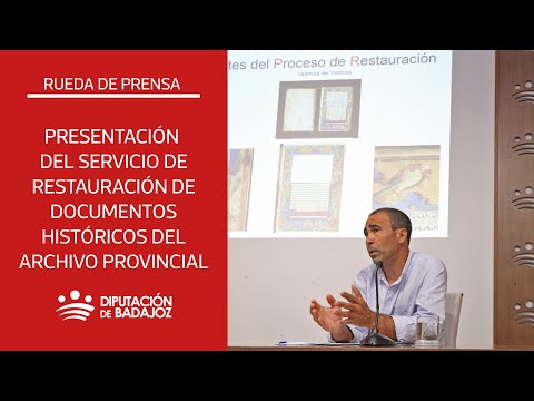 Restauración de archivos del Archivo Provincial de la Diputación de Badajoz