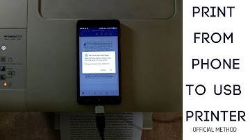 Guide To Print From Phone To a USB Printer