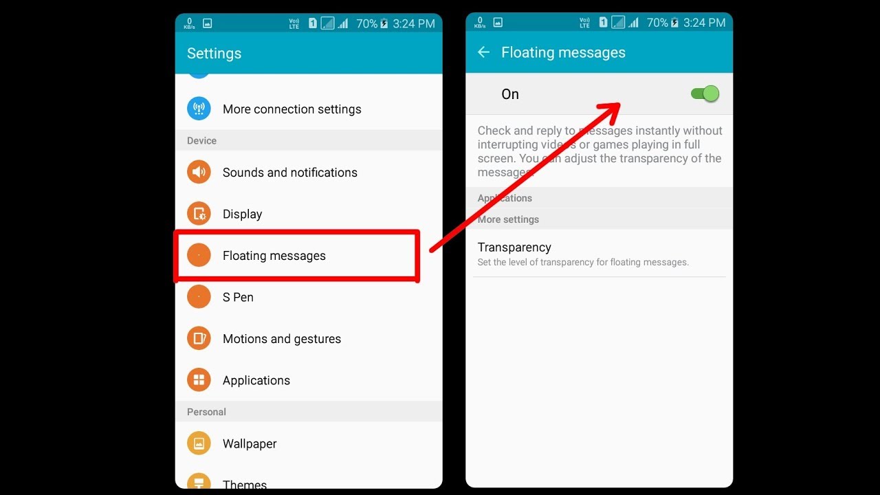J2,J5,J7 How to get this Add Floating Messages Button - YouTube