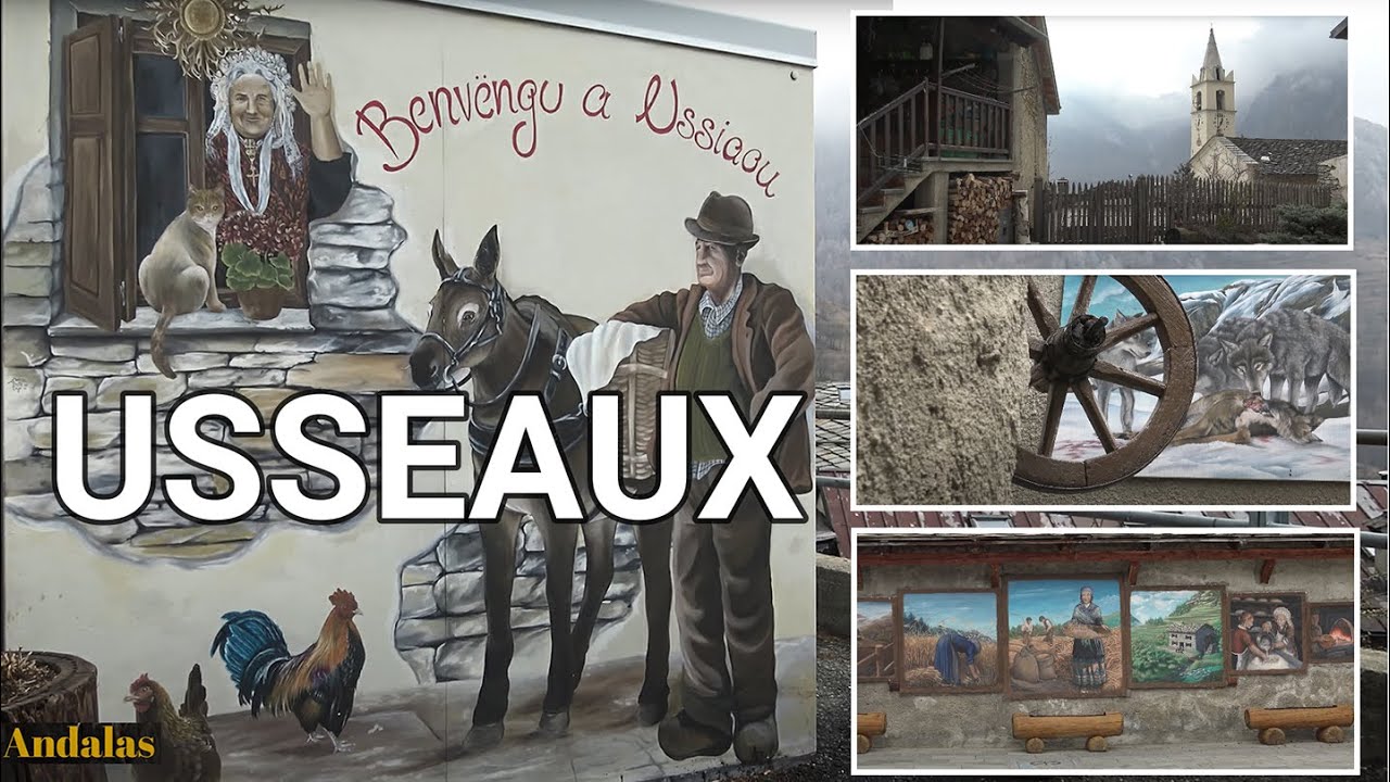 Usseaux - Visita al borgo. Val Chisone - Piemonte Torino [4K]