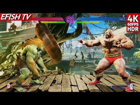 Blanka vs Zangief (Hardest AI) - Street Fighter 6