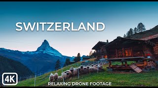 Breathtaking Switzerland Aerial Views | Relaxing 4K Drone Footage with Soothing Music