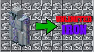 Super Efficient Iron Farm for Minecraft Bedrock