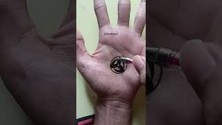 Make sharingan tattoo using coins 📀 #shorts #ytshorts #tattoo #drawing #viralvideo