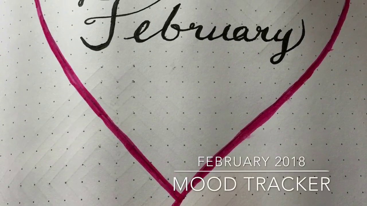 February Bullet Journal Mood Tracker Spread