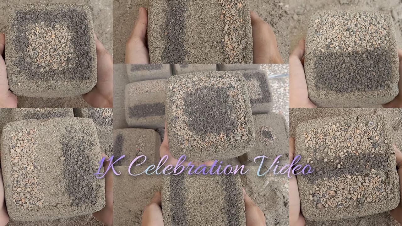 Asmr:🎉1K Celebration Video Part 2||♥️Floor Crumbling Stoney Ashes Texture||💖Topped With Concrete💕