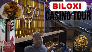 Biloxi, Mississippi Casino Hopping, visiting Hard Rock Casino, Golden Nugget, and the Palace.