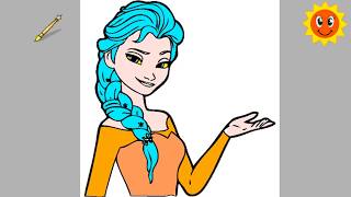 Frozen Elsa Coloring Page | Coloring Page for Kids