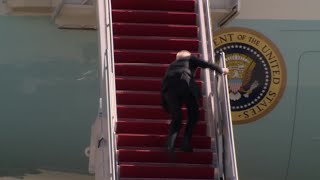 President Biden trips on stairs of Air Force One