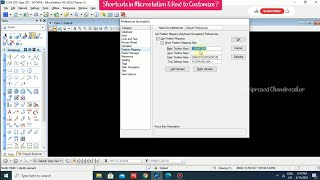 Shortcuts in Microstation | How to Customize Shortcuts in Microstation 
