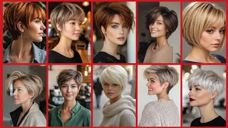eye-catching super classic women in 2025-26 best short bob pixie haircut for older women #pixiestyle