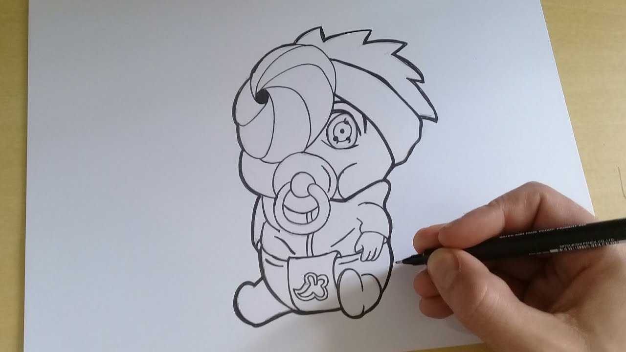 TUTORIAL COMO DESENHAR o OBITO CHIBI passo a passo 