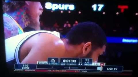 Tim Duncan DUNKS on the Birdman!!!