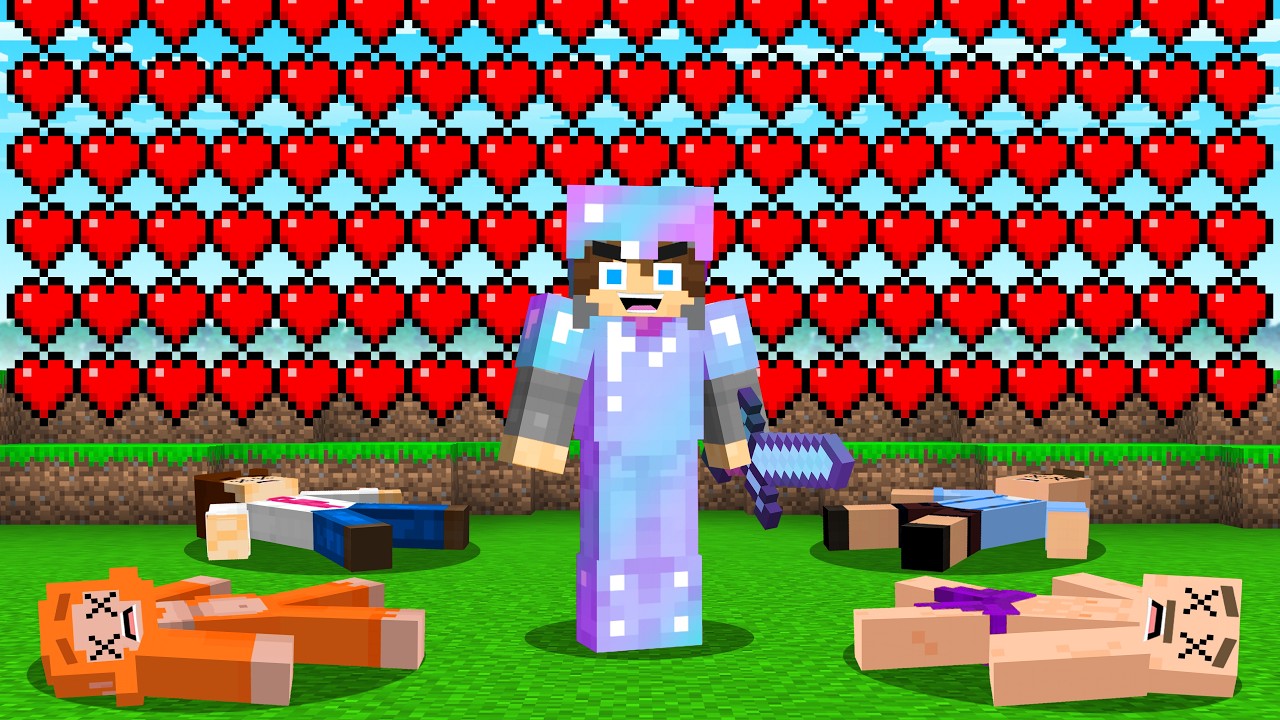 Minecraft Hunters vs Speedrunner but I Gain 1,000,000 Hearts