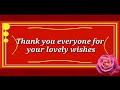 &quot; Thank you &quot; Status for replying Wishes || Whatsapp Status Video