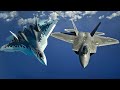 F-22 Raptor vs 2 SU-57 Felons | DCS