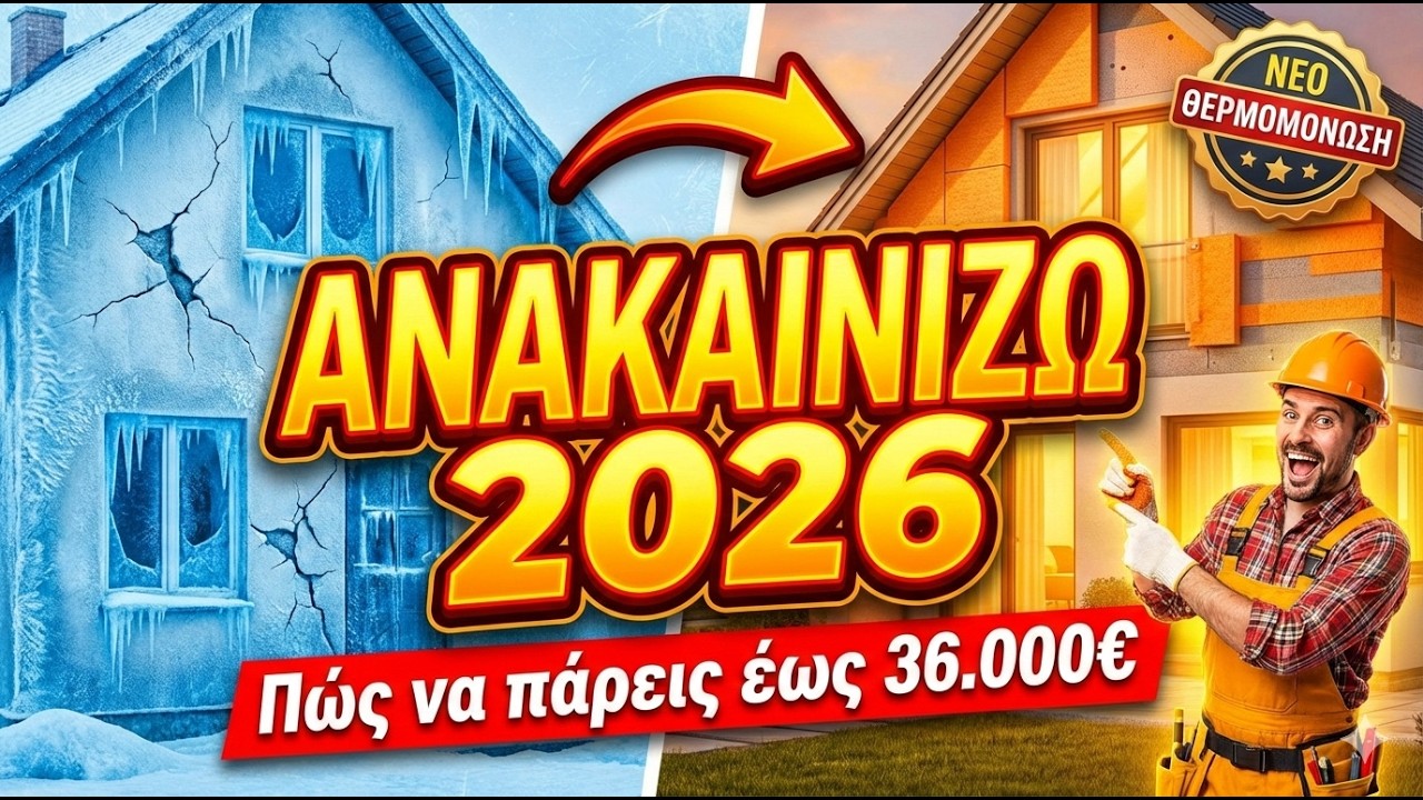 Πρόγραμμα «Ανακαινίζω 2026»: Ο πλήρης οδηγός για την επιδότηση έως 90%