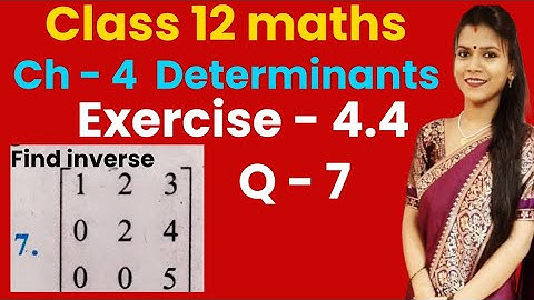 Ch - 4 Determinants | Exercise - 4.4 Q - 7 | Class 12 maths | New NCERT | CBSE