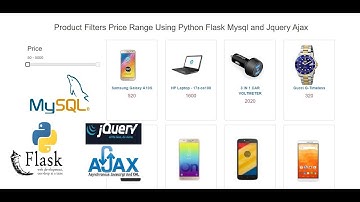 Product Filter Price Range Using Python Flask Mysql and Jquery Ajax