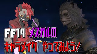 【FF14】メスガルのキャラメイクを色々見ていくよぉ【ゲーム雑談】