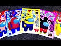 [ToyASMR] Decorate with Sticker Book Among Us #asmr #paperdiy #amongus