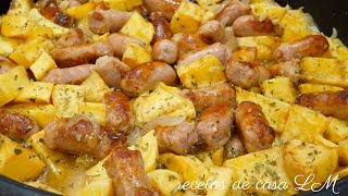 SALCHICHAS AL VINO CON PATATAS LES ENCANTARÁ