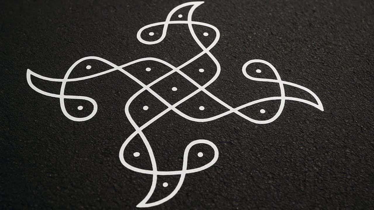 Simple Everyday Kolams - Easy Melika Muggulus With Dots - Apartment Kolams