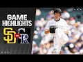 Padres vs rockies game highlights 42524  mlb highlights