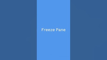 Excel - Do you know these shortcuts to freeze panes?