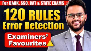 🔥120 Rules Error Detection 🔴Examiners' Fav | SBI Clerk 2026 | 120 Grammar Rules Error Detection