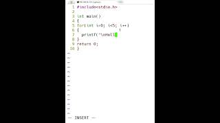 Learn C in 60 seconds -  How to use for loop #4 #shorts  #cprogramming  #learncprogramming #linux