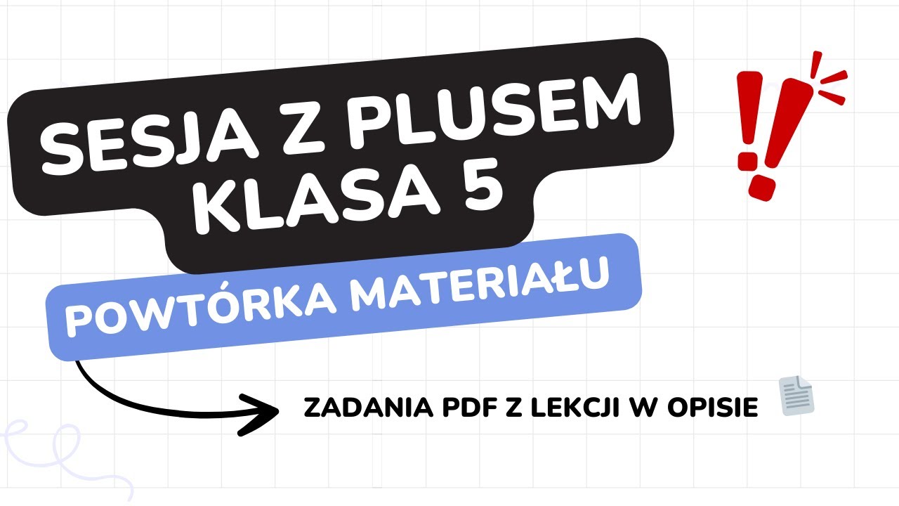 Sesja Z Plusem 1 Gimnazjum Matematyka Sesja z plusem klasa 5 - powtórka materiału - YouTube